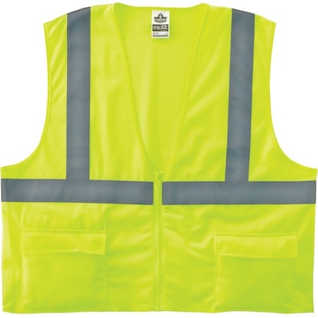 Lime Type R Class 2 Standard Solid Vest,